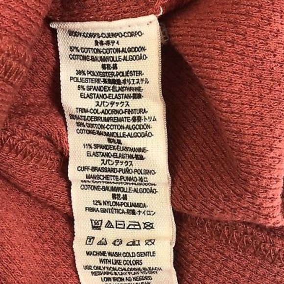 Free People Bandana Cuff Thermal Top Size XS Red - Picture 7 of 7